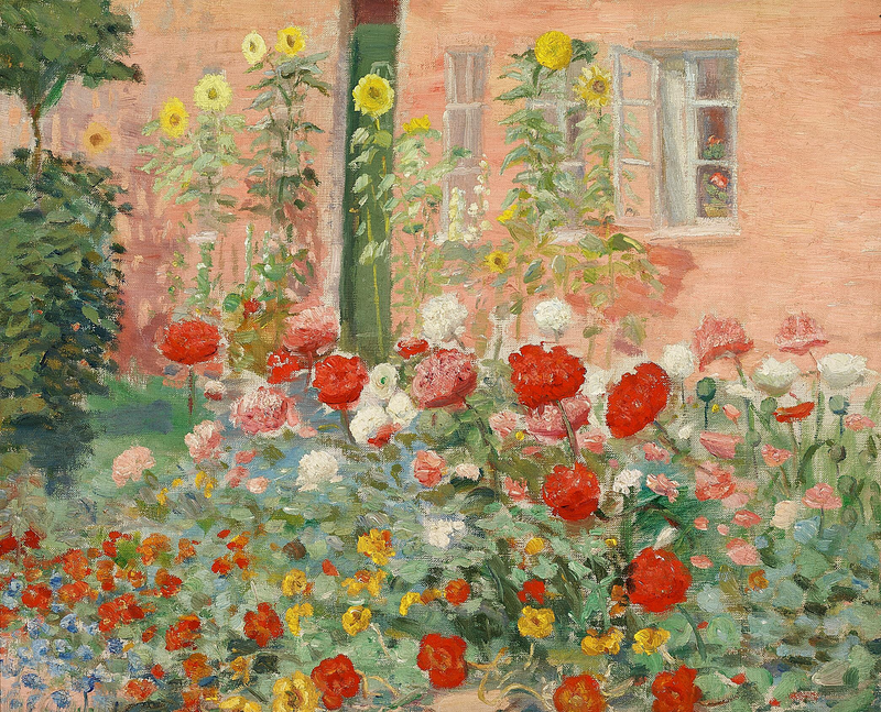 Kwiaty w ogrodzie rodziny Ancher na Markvej w Skagen. - Anna Ancher