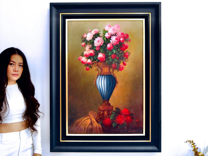 Kwiaty w Antycznym Wazonie | 60x90cm