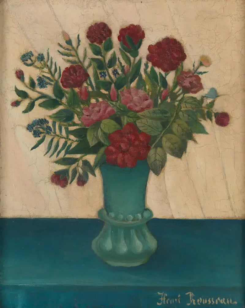 Kwiaty w wazonie - Henri Rousseau