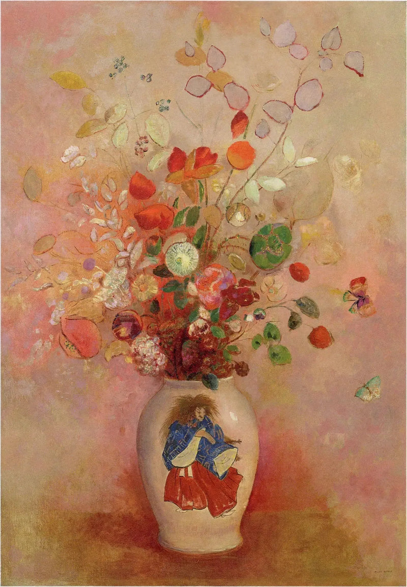 Kwiaty w japońskim wazonie - Odilon Redon