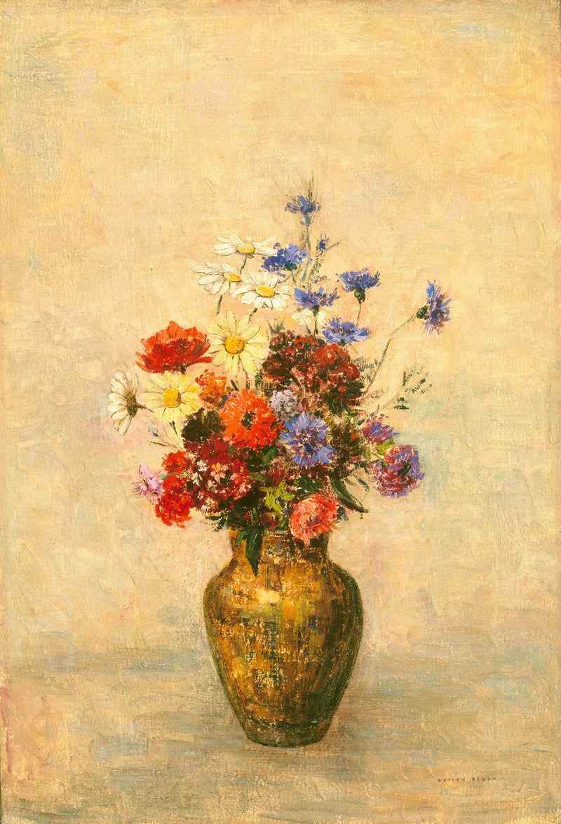 Kwiaty w wazonie - Odilon Redon