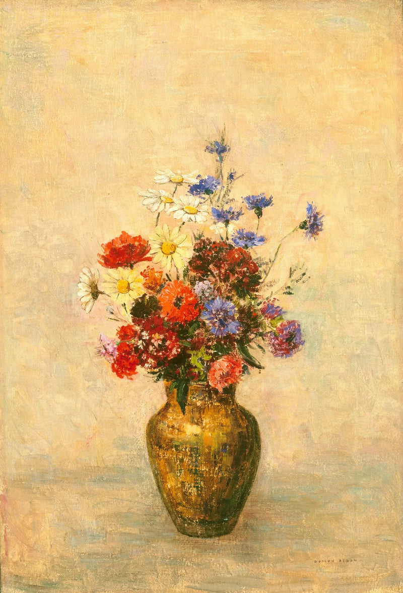 Kwiaty w wazonie - Odilon Redon