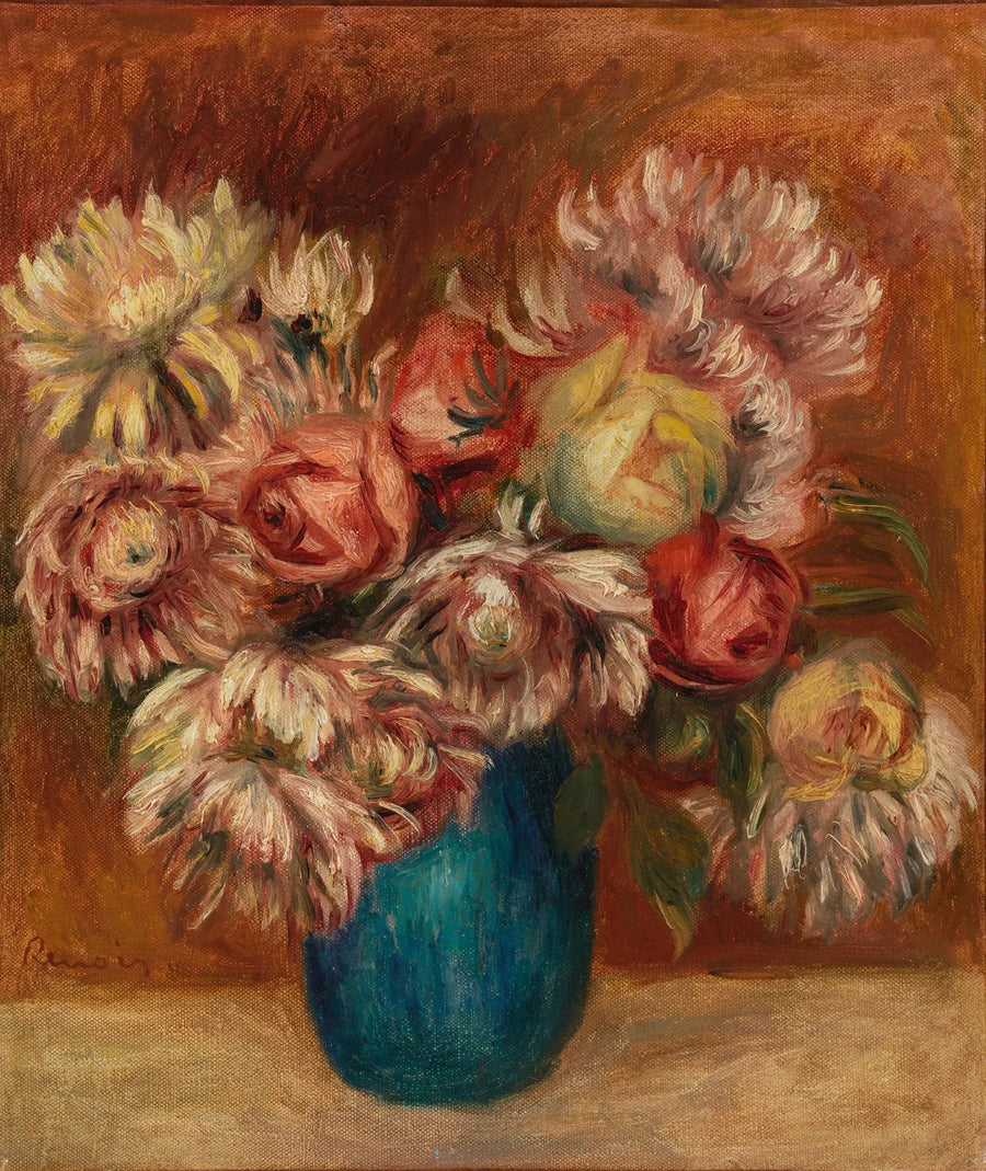 Kwiaty w zielonym wazonie - Pierre-Auguste Renoir