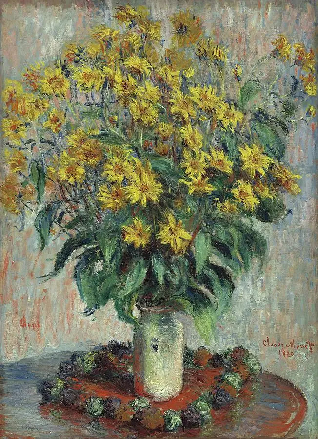 Fleurs de topinambour - Claude Monet - Alpha Reproduction
