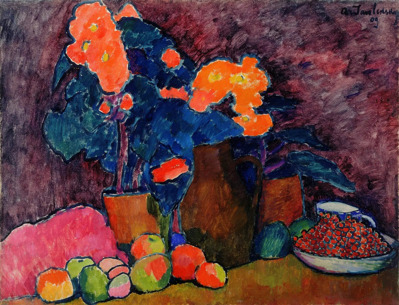 Kwiaty, owoce i dzban - Aleksiej von Jawlensky