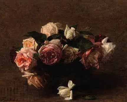 Róże kwiaty (Rosario) - Henri Fantin-Latour