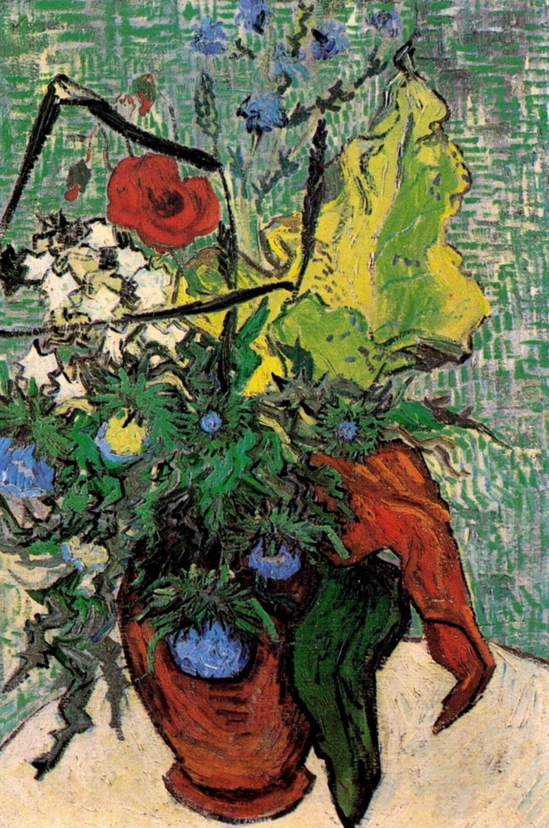 Dzikie kwiaty i osty w wazonie - Vincent van Gogh