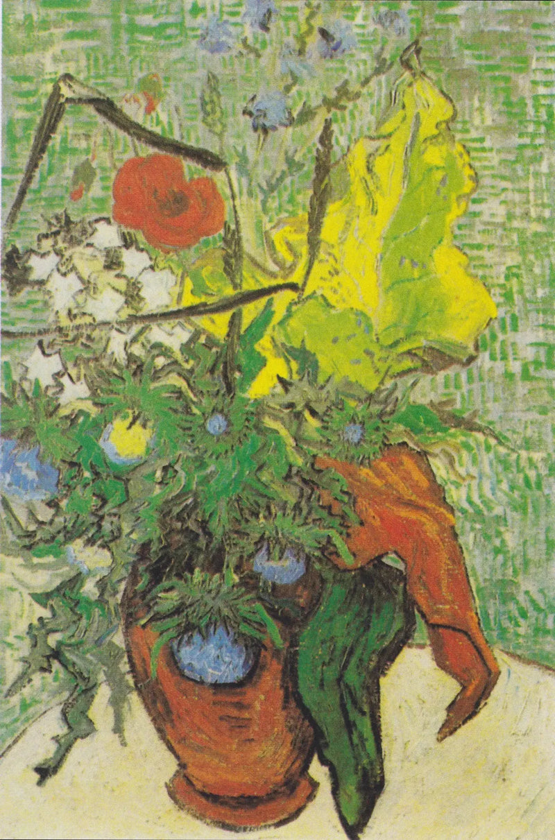Dzikie kwiaty i osty w wazonie - Vincent van Gogh