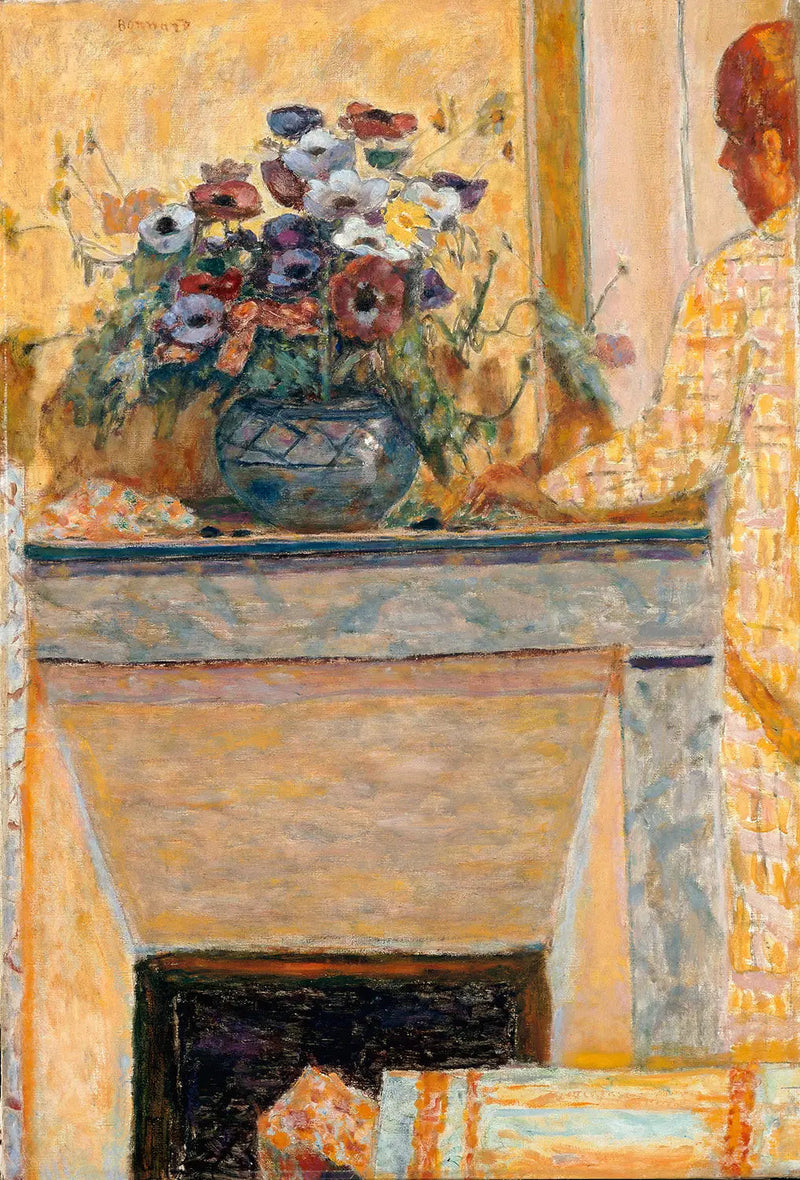 Kwiaty na kominku w Cannet - Pierre Bonnard