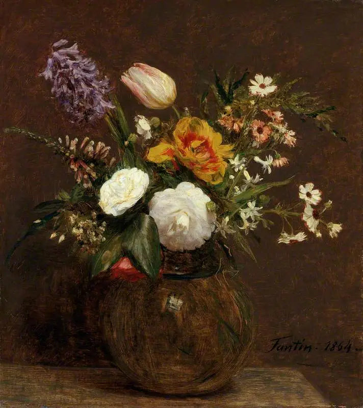 Kwiaty: Tulipany, Kamelie i Jaskry - Henri Fantin-Latour