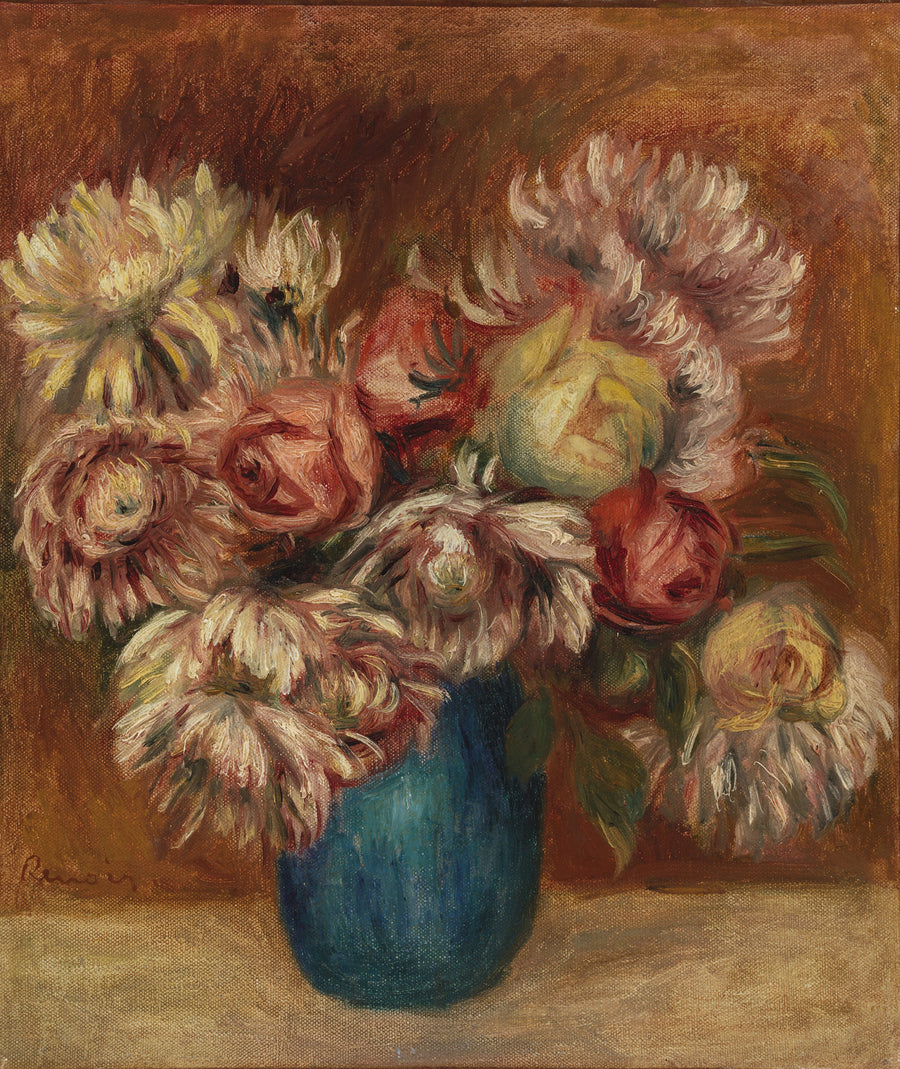 Kwiaty w zielonym wazonie - Pierre-Auguste Renoir