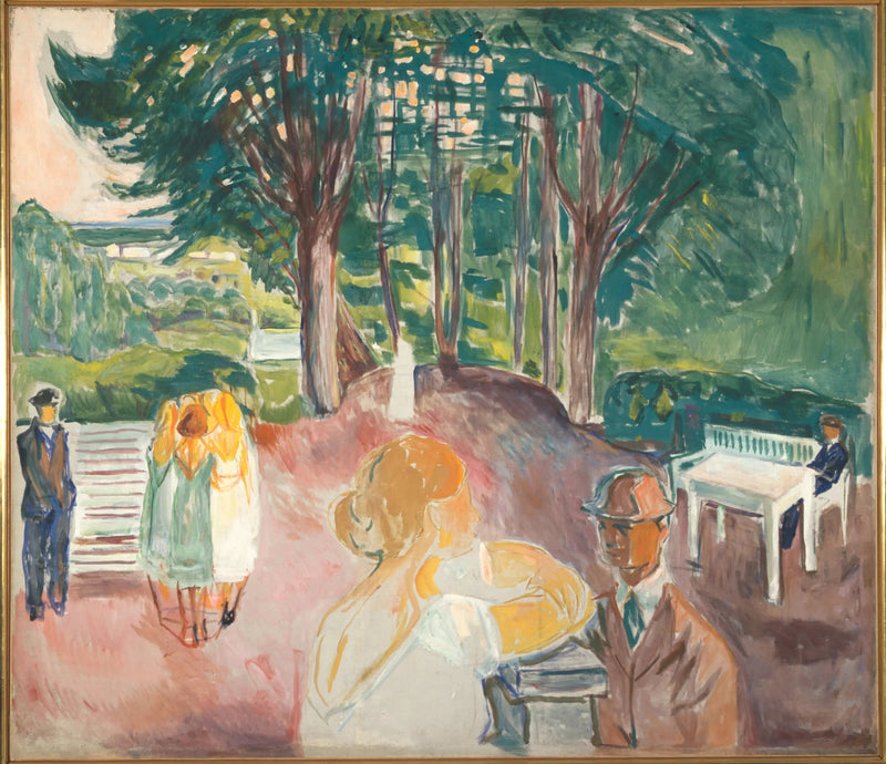 Flirt w parku - Edvard Munch
