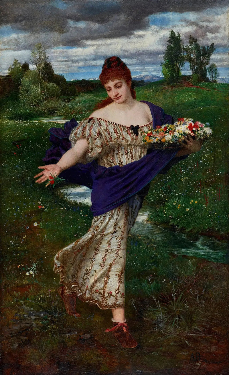 Flora, rozproszone kwiaty - Arnold Böcklin