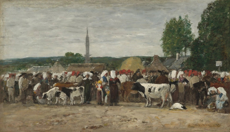 Targ w Bretanii - Eugène Boudin