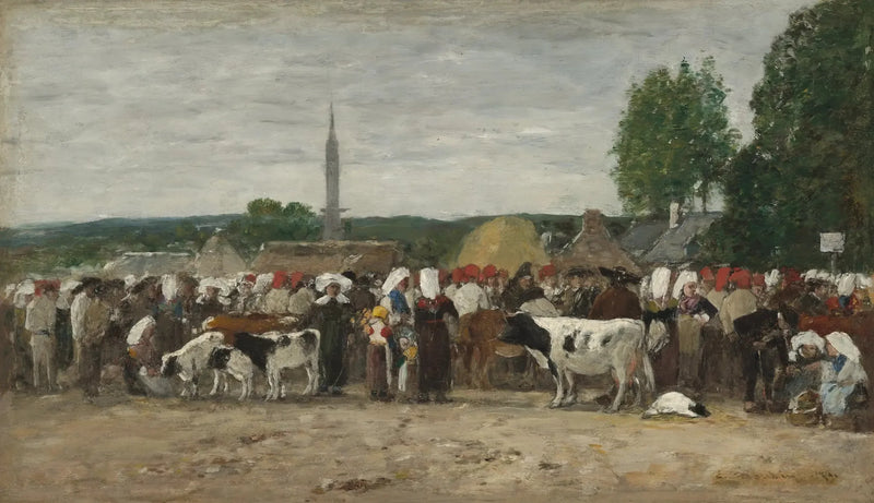 Targ w Bretanii - Eugène Boudin