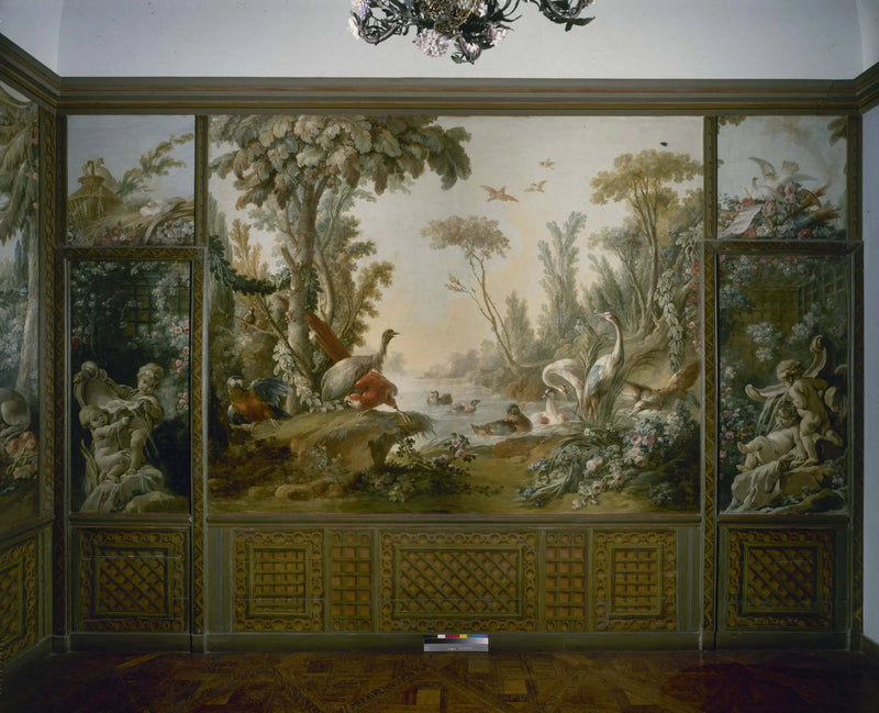 Fontanna z dwoma miłościami, z których jeden jest leżący - François Boucher