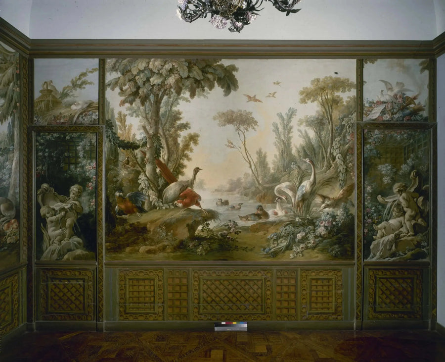 Fontanna z dwoma miłościami, z których jeden jest leżący - François Boucher