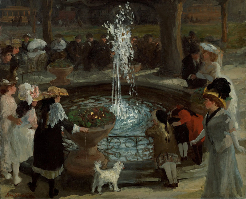 Fontanna pulsująca, Madison Square - John Sloan