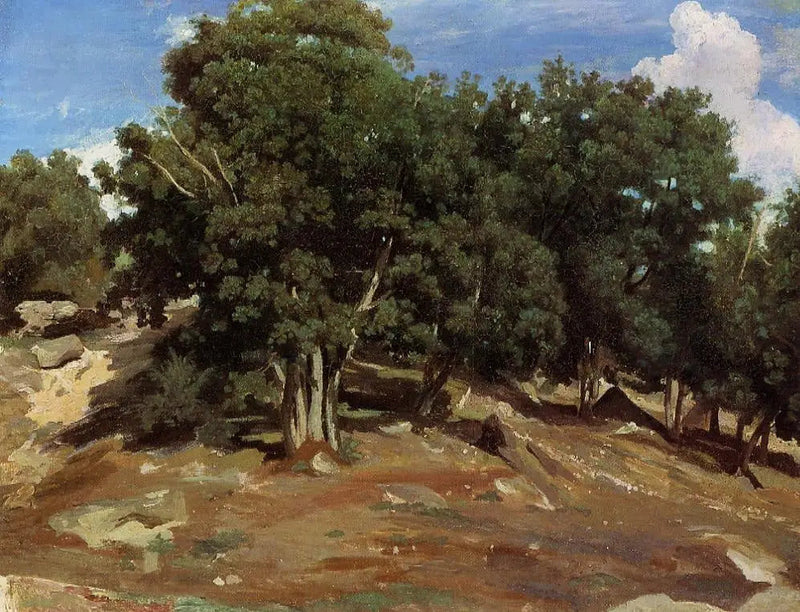 Fontainebleau – Czarnych dębów z Bas-Préau - Jean-Baptiste Camille Corot