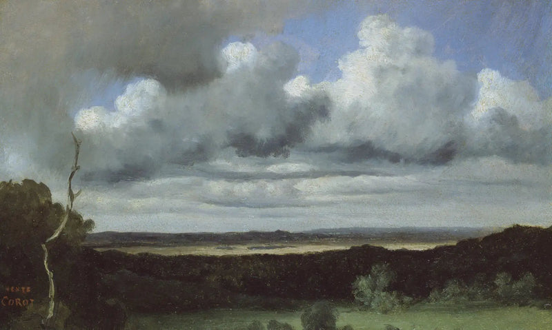 Fontainebleau – Burza nad równinami - Jean-Baptiste Camille Corot
