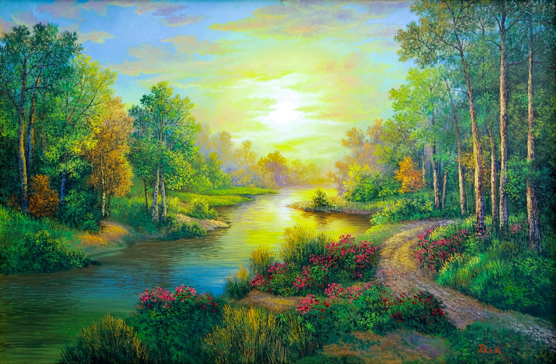 Lasy i rzeki  | 90x60cm