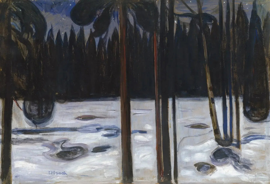 zimowy las - Edvard Munch
