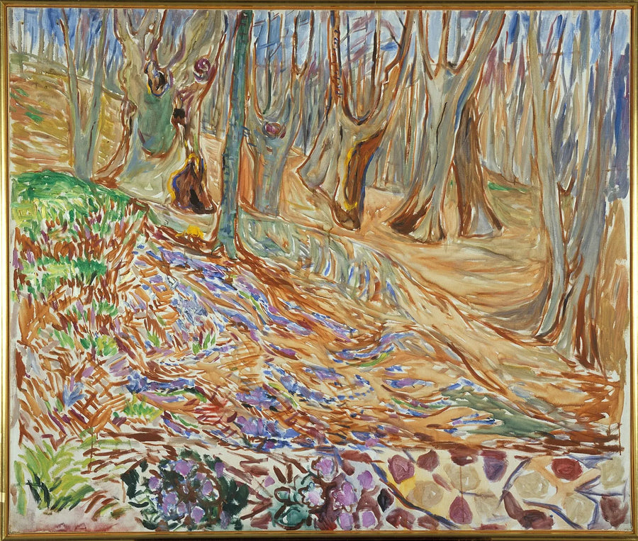 wiosna w lesie wiązów - Edvard Munch