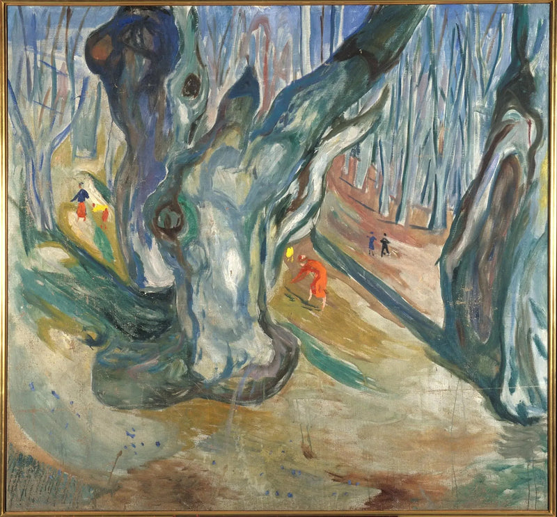 wiosna w lesie wiązów - Edvard Munch