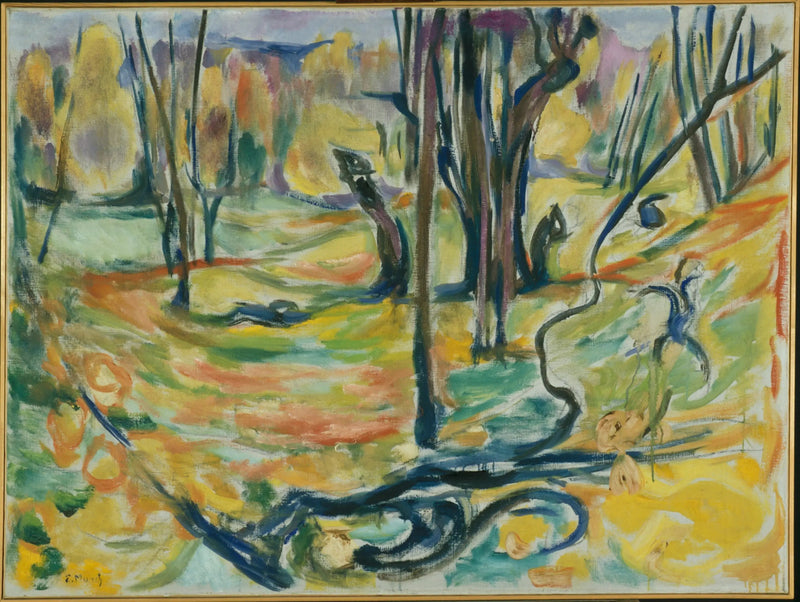 jesień w lesie wiązów - Edvard Munch