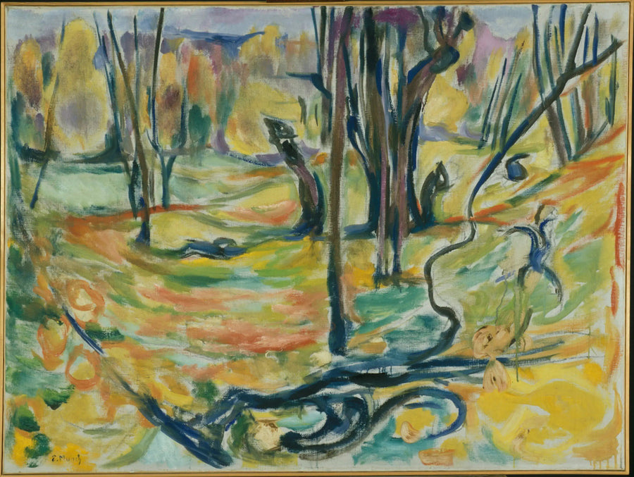 jesień w lesie wiązów - Edvard Munch