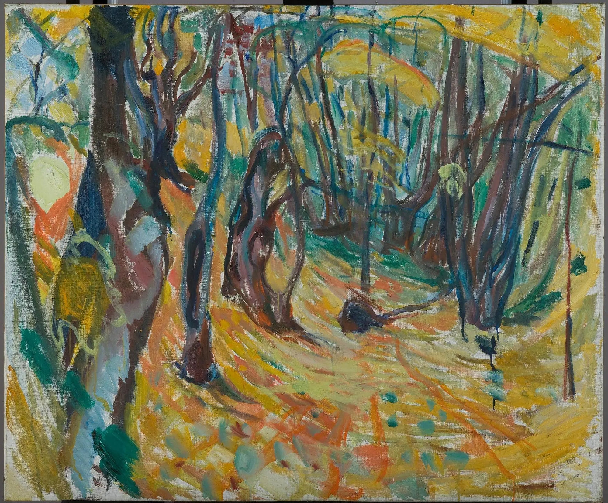 forêt d'ormes en automne - Edvard Munch image 1 reproduction d’œuvre d’art à l’huile