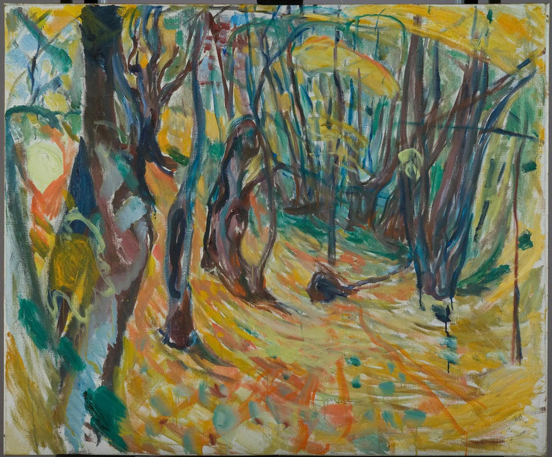 jesień w lesie wiązów - Edvard Munch
