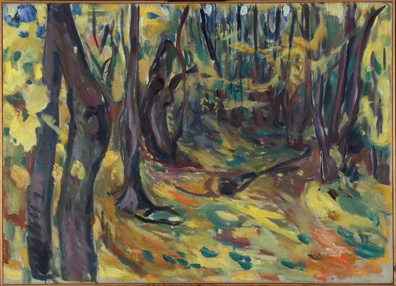 jesień w lesie wiązów - Edvard Munch