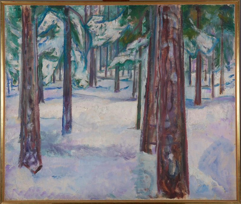 Las w śniegu - Edvard Munch