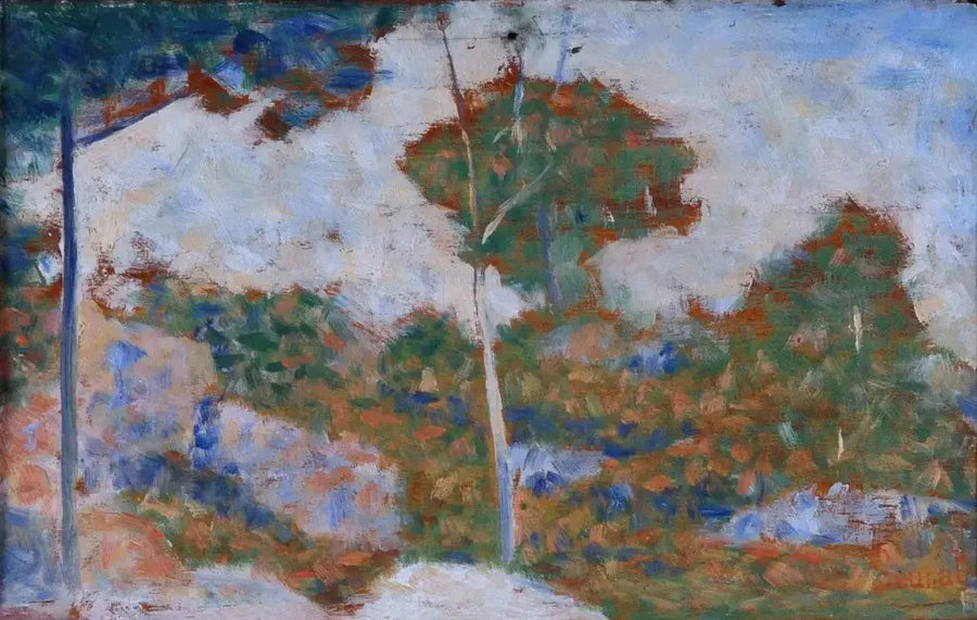 Las Barbizoński jesienią - Georges Seurat