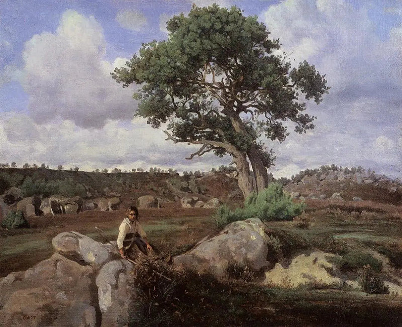Las Fontainebleau (Le Chêne) - Jean-Baptiste Camille Corot