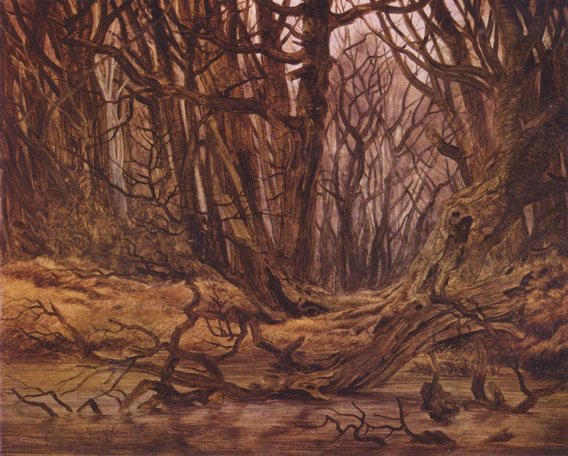 las pod koniec jesieni - Caspar David Friedrich