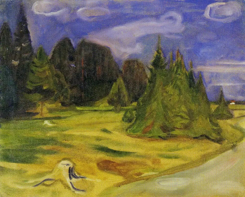 Las na drodze do Borre - Edvard Munch