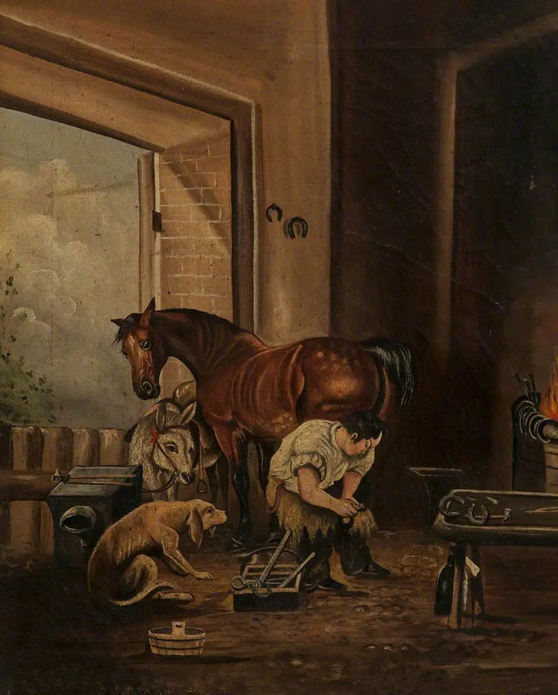 Kowal i kuźnia - Edwin Henry Landseer