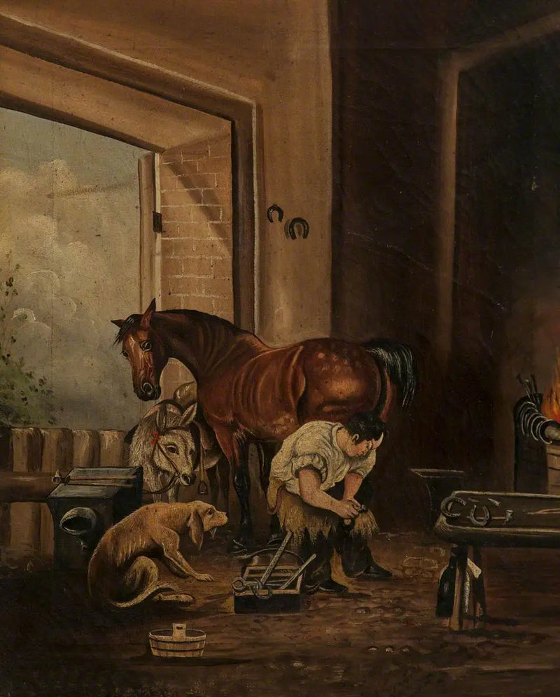 Kowal i kuźnia - Edwin Henry Landseer