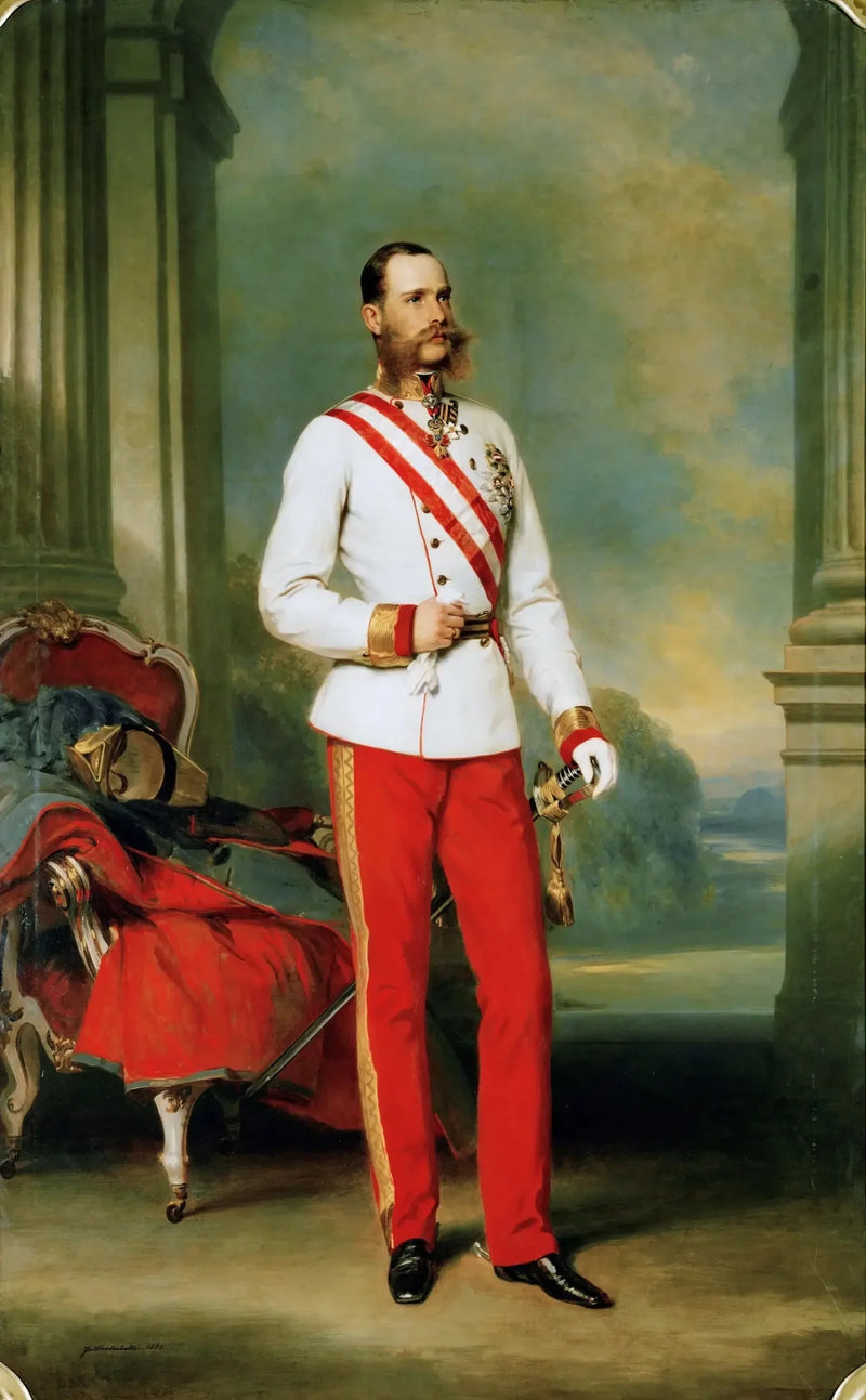 Franciszek Józef I, cesarz Austrii, w mundurze marszałka z dużą gwiazdą orderu wojskowego Marii Teresy - Franz Xaver Winterhalter