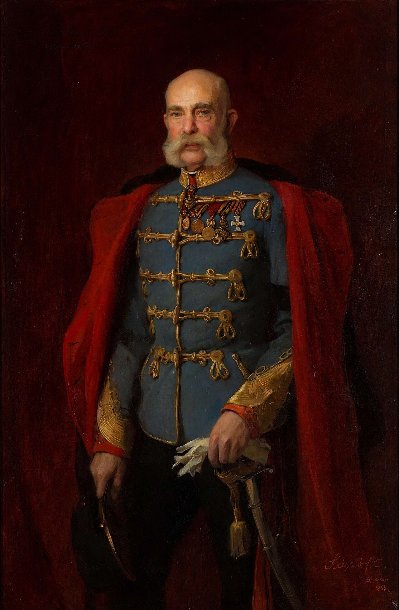 François-Joseph Ier en uniforme de maréchal hussard - Philip de László image 1 tableau peint à l’huile sur toile