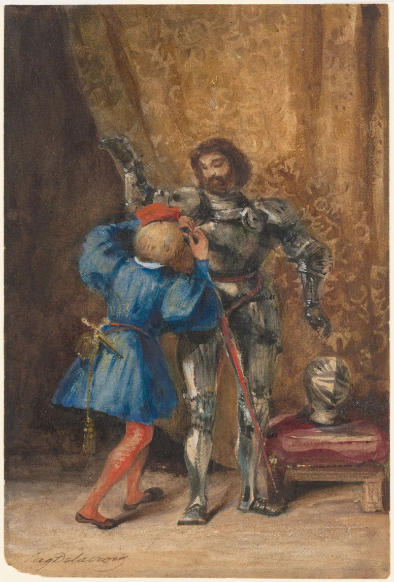 Franz Lerse lub Goetz von Berlichingen uzbrojeni przez stronę - Eugène Delacroix