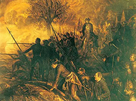 Frédéric i jego ludzie w bitwie pod Hochkirch - Adolph von Menzel