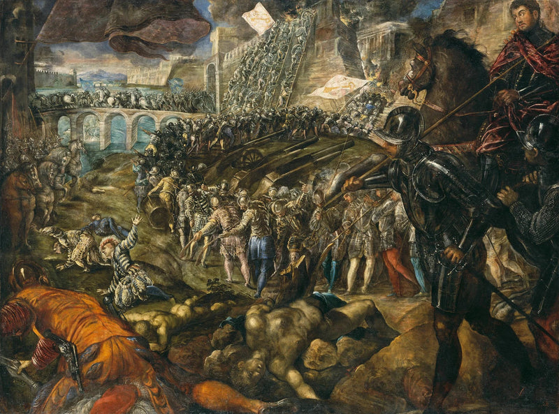 Frédéric II podbija Parmę w 1521 roku. Obraz Tintoretta, 1578/79, dla jego syna Wilhelma - Jacopo Tintoretto