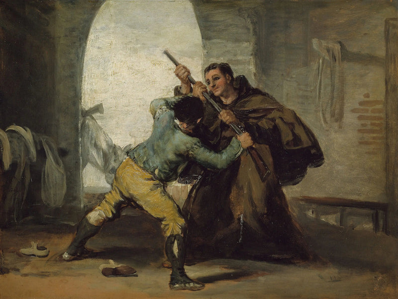 Brat Pedro wyrywa pistolet El Maragato - Francisco de Goya