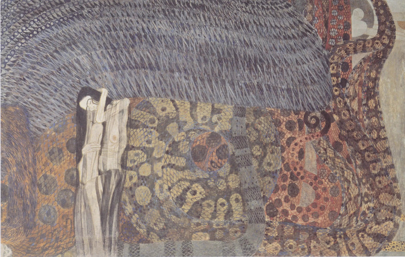 Fryz Beethoven (plansza 6, ściana centralna): Wrogie moce - Gustav Klimt