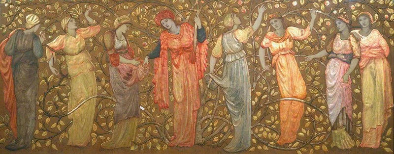 Frise ośmiu kobiet zbierających jabłka - Edward Burne-Jones