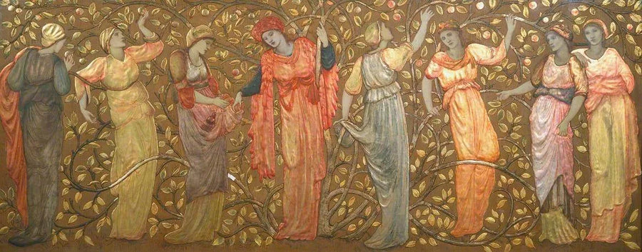 Frise ośmiu kobiet zbierających jabłka - Edward Burne-Jones