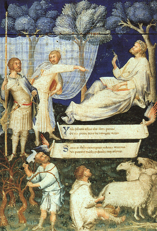 Strona tytułowa Komentarza Serviusza do Wergiliusza - Simone Martini